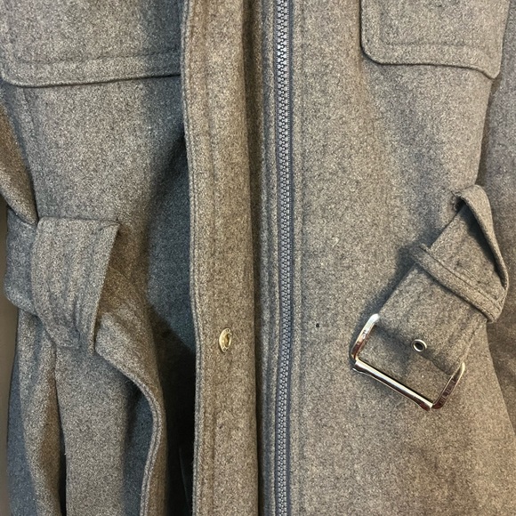 Esprit Hooded Three Quarter Length Gray Coat size Large - Picture 15 of 15